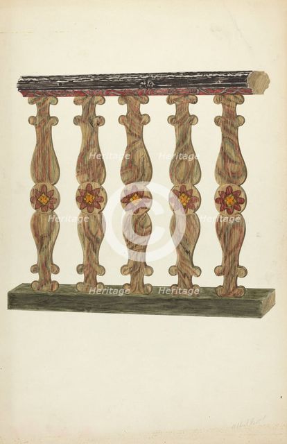 Choir Rail, 1935/1942. Creator: Albert Pratt.
