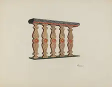 Choir Rail, 1938. Creator: Josephine C. Romano
