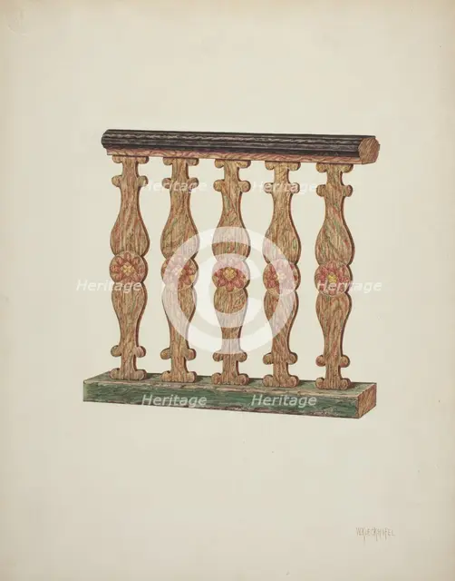 Choir Rail, 1939. Creator: William Kieckhofel.