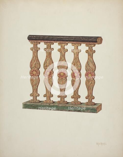 Choir Rail, 1939. Creator: William Kieckhofel.