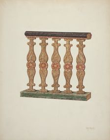 Choir Rail, 1939. Creator: William Kieckhofel