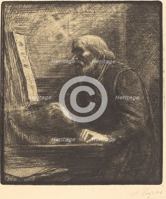 Choirmaster (Le maitre de chapelle). Creator: Alphonse Legros.