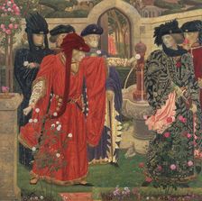 Choosing The Red and White Roses in the Temple Garden, 1910. Creator: Harry Payne
