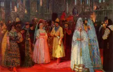 Choosing the Tsar's Bride 1884, (1965). Creator: Il'ya Repin