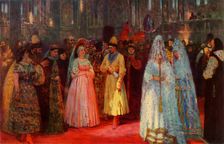 Choosing the Tsar's Bride 1884, (1965). Creator: Il'ya Repin