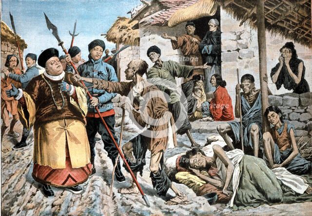 Cholera amongst victims of famine in China. Artist: Unknown