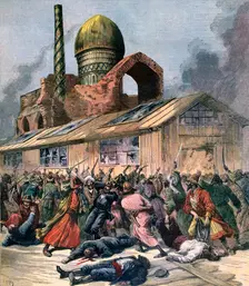 Cholera in Russia, the troubles in Astrakhan, 1892. Artist: Henri Meyer