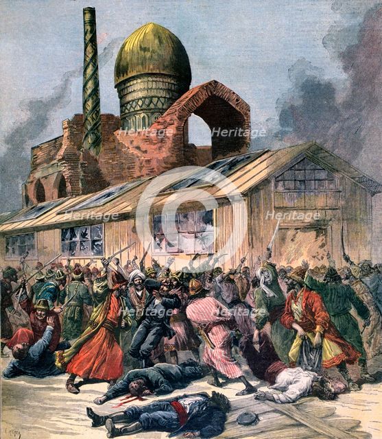 Cholera in Russia, the troubles in Astrakhan, 1892. Artist: Henri Meyer