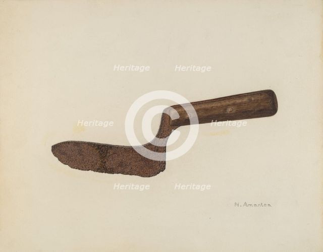 Chopping Knife, c. 1941. Creator: Nicholas Amantea.