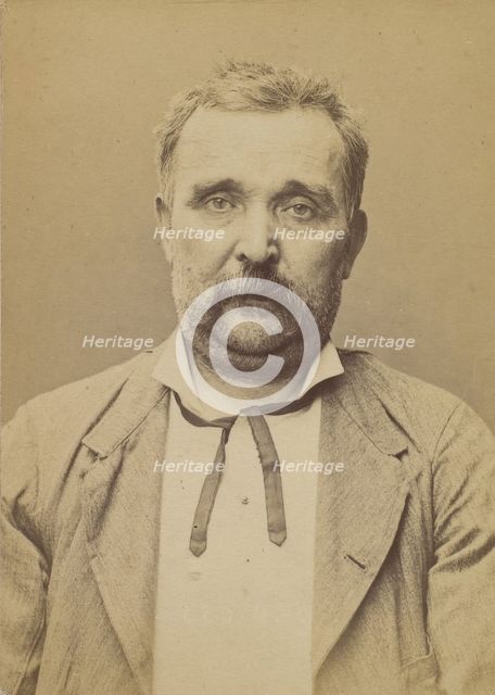 Chornat. Pierre. 50 ans, né le 20/6/44 à Letrat (Loire). Constructeur-mécanicien. Anarchis..., 1894. Creator: Alphonse Bertillon.