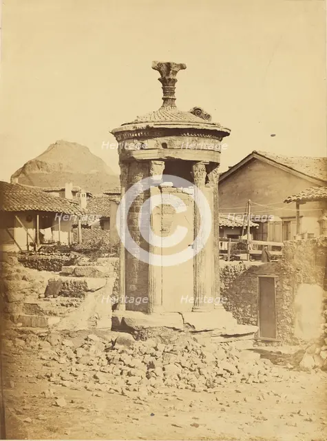 Choragic Monument of Lysicrates, about 1860. Creator: Konstantinos Dimitriou.