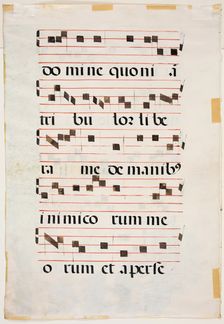 Choral Leaf: Text with Musical Notation, possibly between 17th and 18th century. Creator: Unknown
