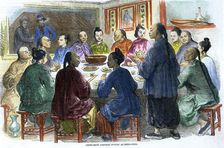Chow-chow (Chinese supper) at Hong Kong c1875