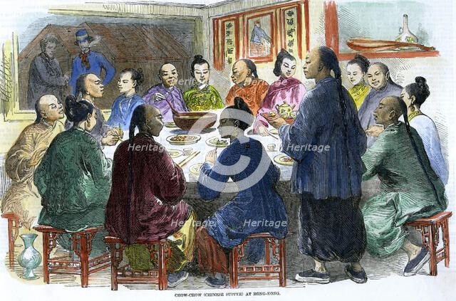 'Chow-chow (Chinese supper) at Hong Kong', c1875. Artist: Unknown