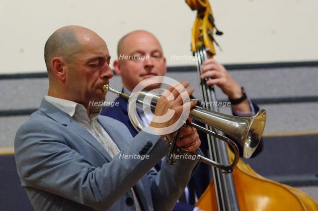 Chris Coull and Dan Sheppard, Eastbourne Jazz Festival, Leaf Hall, East Sussex, 30 Sep 2018.  Creator: Brian O'Connor.