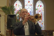 Chris Coull, Alex Bondono’s Horace Silver Sextet, Jazz at St Andrews Church, Hove, July 2022. Creator: Brian O'Connor