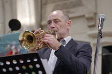 Chris Coull, Alex Bondono’s Horace Silver Sextet, Jazz at St Andrews Church, Hove, July 2022. Creator: Brian O'Connor