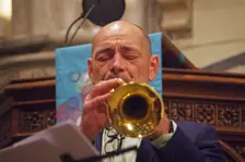 Chris Coull, Josephine Davies Mark Bassey Sextet, St Andrews Church, Hove, East Sussex, 14 Oct 2022. Creator: Brian O'Connor