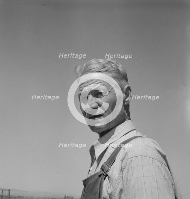 Chris Ament, German-Russian dry land wheat farmer..., south of Quincy, Washington, 1939. Creator: Dorothea Lange.