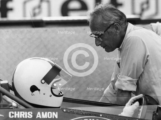 Chris Amon (on the left) and David Yorke, 1970s. Artist: Unknown