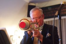 Chris Hodgkins, Splash Point Jazz Club, Plough Inn, Rottingdean, East Sussex, 17 May 2019. Creator: Brian O'Connor