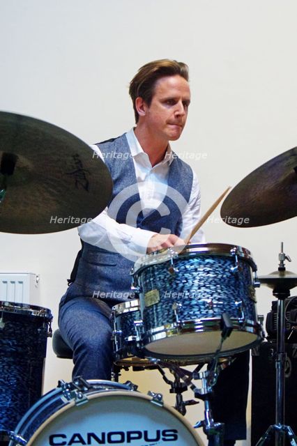 Chris Higginbottom - James Pearson Trio, NJA Methodist Church, Loughton, Essex, 2.9.19. Creator: Brian O'Connor.