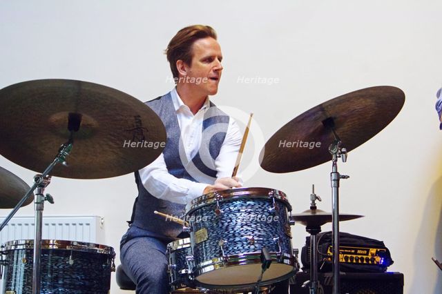 Chris Higginbottom - James Pearson Trio, NJA Methodist Church, Loughton, Essex, 2.9.19. Creator: Brian O'Connor.