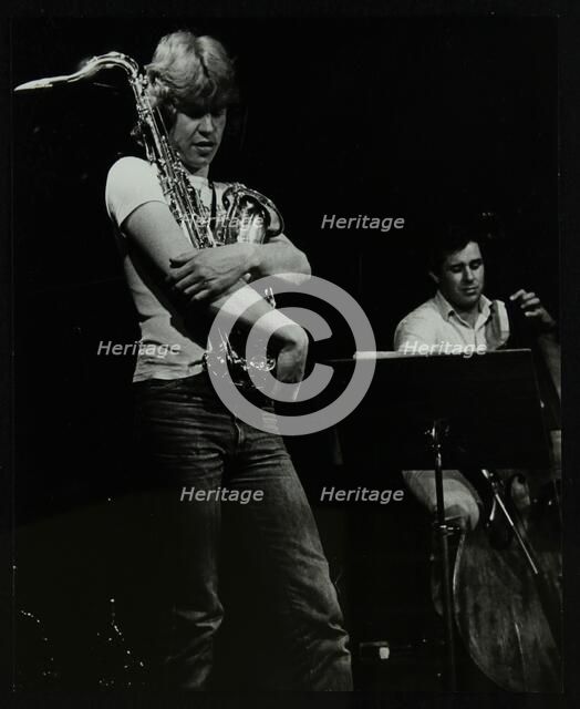 Chris Hunter and Chris Laurence on stage at The Stables, Wavendon, Buckinghamshire. Artist: Denis Williams
