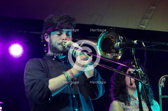 Chris Saunders, Love Supreme Jazz Festival, Glynde Place, East Sussex, 2015. Artist: Brian O'Connor.
