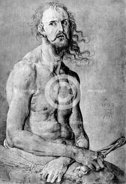 'Christ, Man of Sorrow, with Durer’s Features', 1522, (1936). Artist: Albrecht Dürer