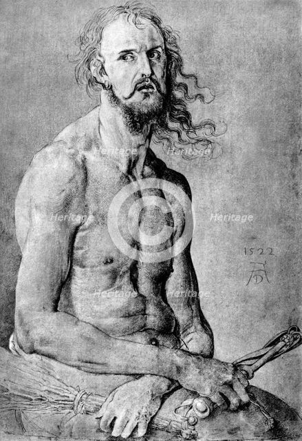 'Christ, Man of Sorrow, with Durer’s Features', 1522, (1936). Artist: Albrecht Dürer