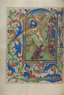 Christ Nailed to the Cross; Book of Hours, about 1450-1455. Creator: Master of the Lee Hours