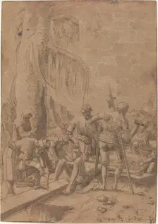 Christ Nailed to the Cross, c. 1512. Creator: Albrecht Altdorfer