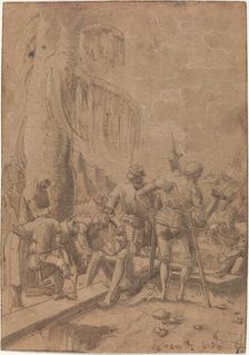 Christ Nailed to the Cross, c. 1512. Creator: Albrecht Altdorfer