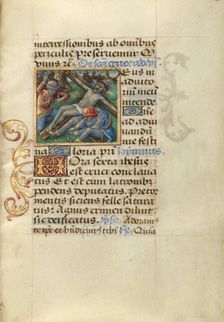 Christ Nailed to the Cross; Poncher Hours, about 1500. Creator: Master of Cardinal Bourbon