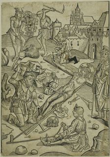 Christ Nailed to the Cross, page 85 from the Treasury (Schatzbehalter), 1491. Creator: Michael Wolgemut