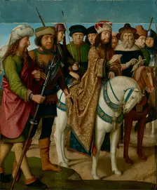 Christ Nailed to the Cross (Pilate's Dispute with the High Priest), 1480-1485. Creator: David, Gerard (ca. 1460-1523)