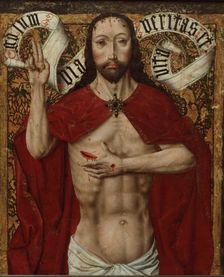 Christ of Pieta oil by Diego de la Cruz
