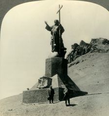 Christ of the Andes, Statue Commemorating Treaty between Chile and Argentina. S. America c1930s. Creator: Unknown