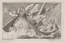 Christ on a boat with fishermen, ca. 1760-93. Creator: Antonio Capellan