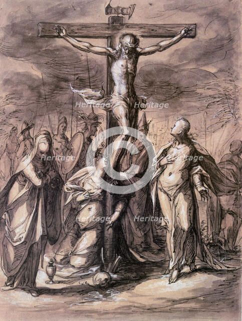 'Christ on the Cross', 17th century.  Artist: Hermann Weyer