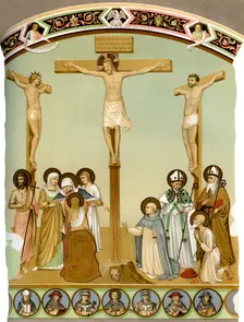 Christ on the Cross, 15th century (1849).Artist: H Moulin