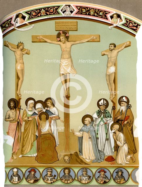 Christ on the Cross, 15th century (1849).Artist: H Moulin