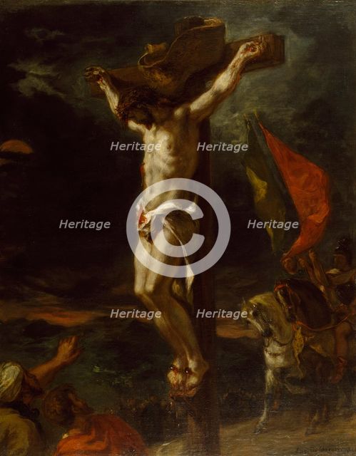 Christ on the Cross, 1846. Creator: Eugene Delacroix.