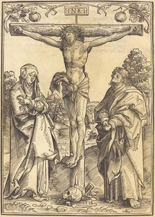 Christ on the Cross with Mary and John, 1514. Creator: Wolf Traut