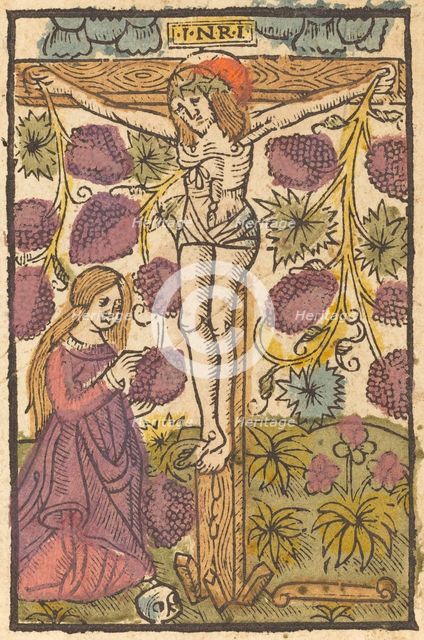 Christ on the Cross with a Grape Vine, c. 1490/1500. Creator: Unknown.