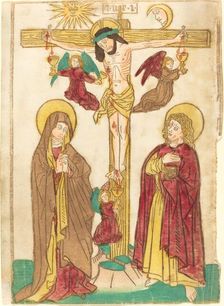 Christ on the Cross with Angels, 1460/1465. Creator: Unknown