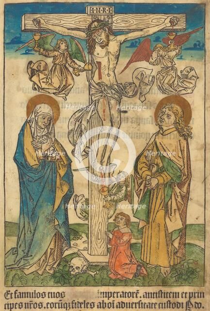Christ on the Cross with Angels, c. 1490. Creator: Unknown.