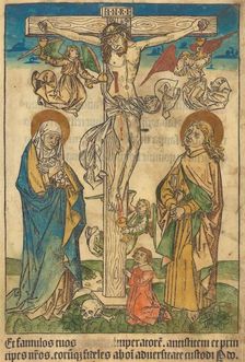Christ on the Cross with Angels, c. 1490. Creator: Unknown
