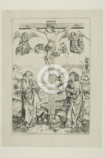 Christ on the Cross With Two Angels, c.1481. Creator: Master AG.